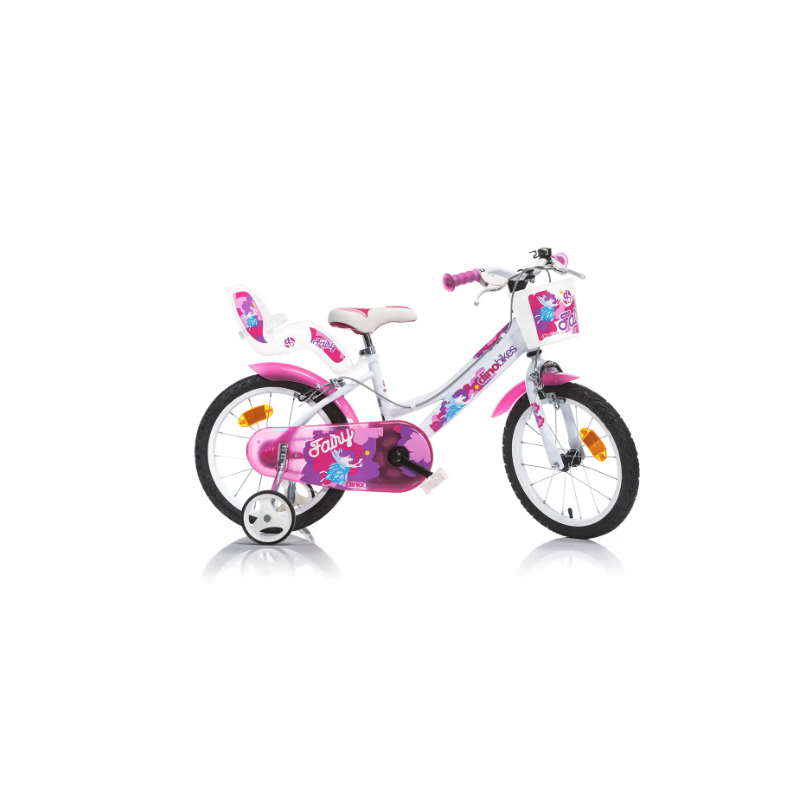 Bicicletta bimba Dino 16"Bianco/Viola