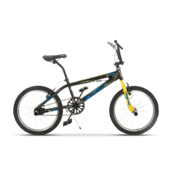 BMX Velomarche 20" blu e giallo in acciaio