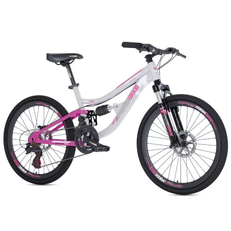 MTB Magikbike Full 24" Bianco/Fuxia